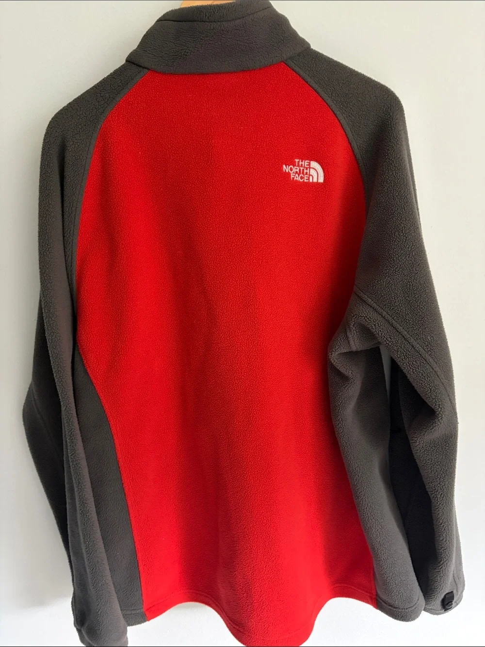 The North Face Men’s Red & Gray Full-Zip Fleece Jacket